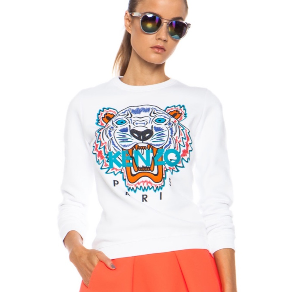 KENZO Jungle Embroidered Tiger Motif Sweatshirt
